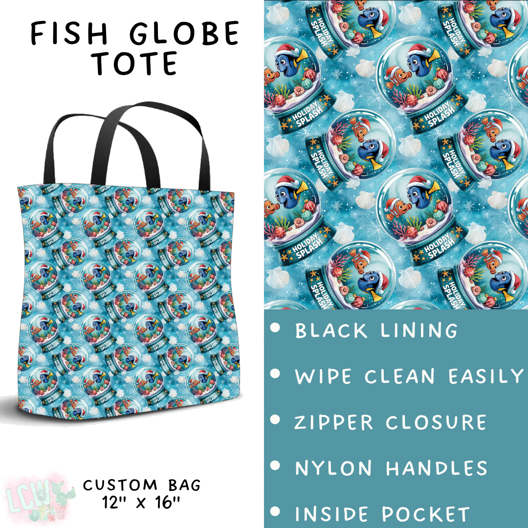 Batch #432 - Winter Globes - Closes 10/17 - ETA early December - Fish Globe Tote