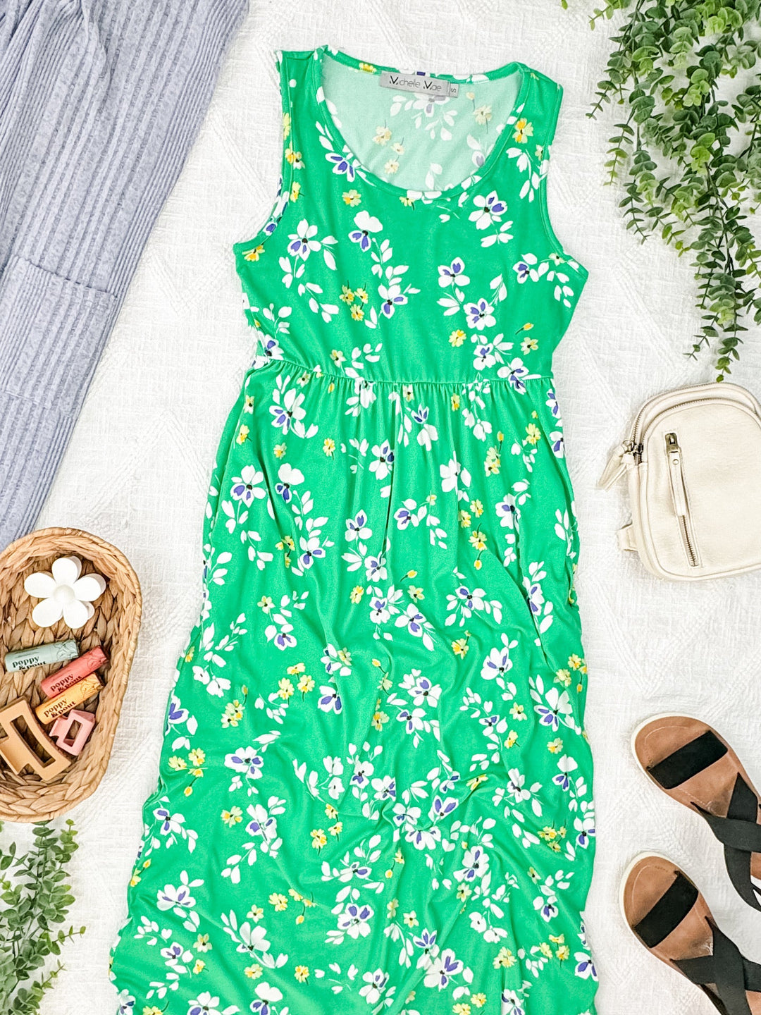IN STOCK Samantha Maxi Dress - Green Floral