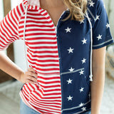 Michelle Mae Short Sleeve ZipUp Hoodie