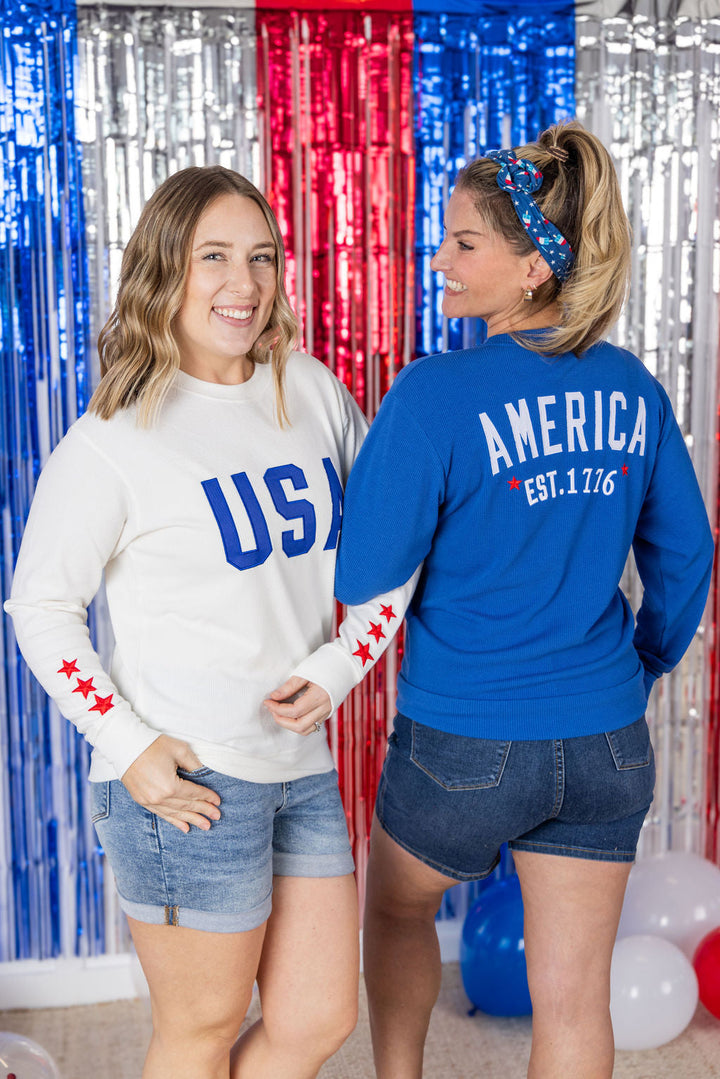 IN STOCK America Pullover - Blue