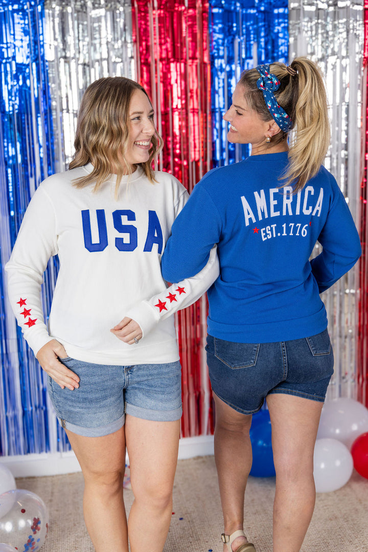 IN STOCK America Pullover - Blue