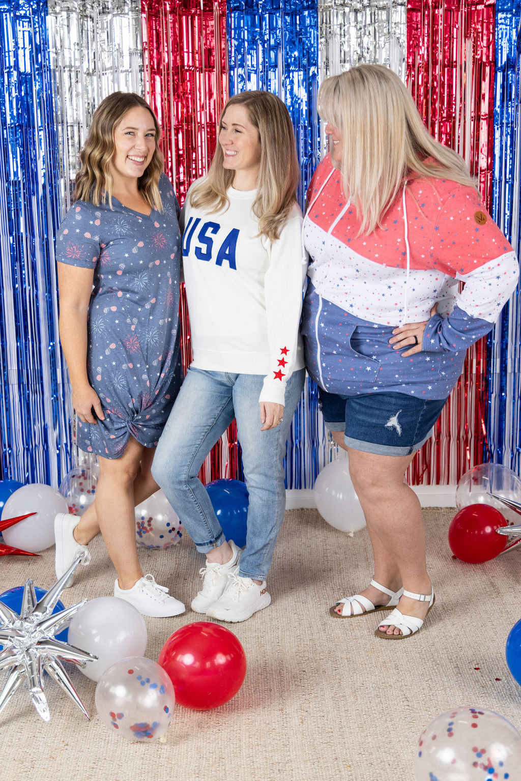 IN STOCK Colorblock Fullzip - Liberty Stars Trio