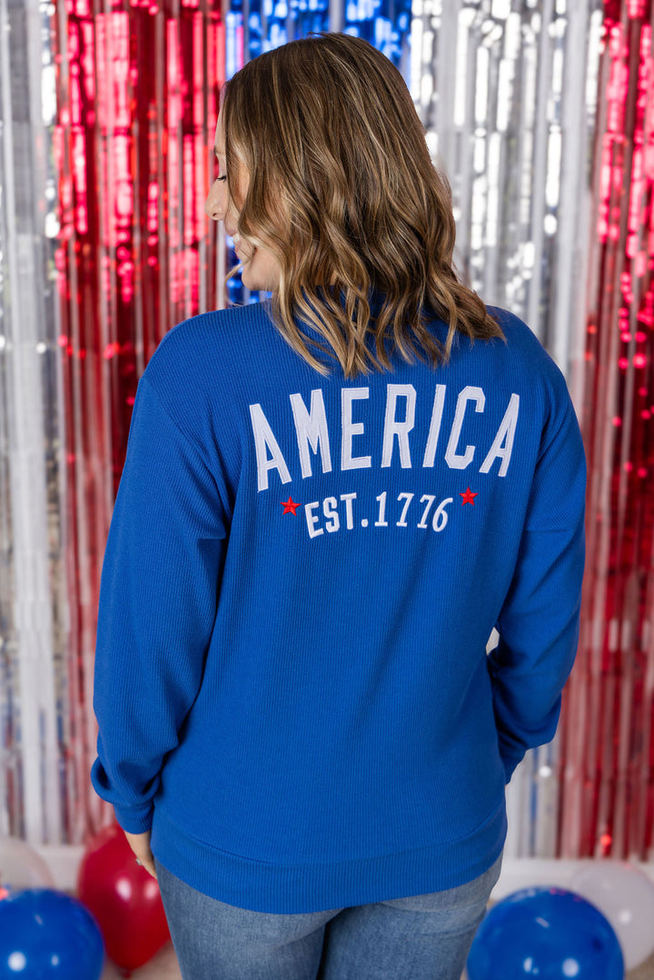 IN STOCK America Pullover - Blue