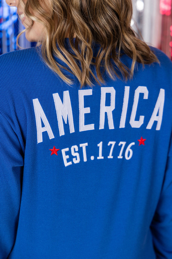 IN STOCK America Pullover - Blue