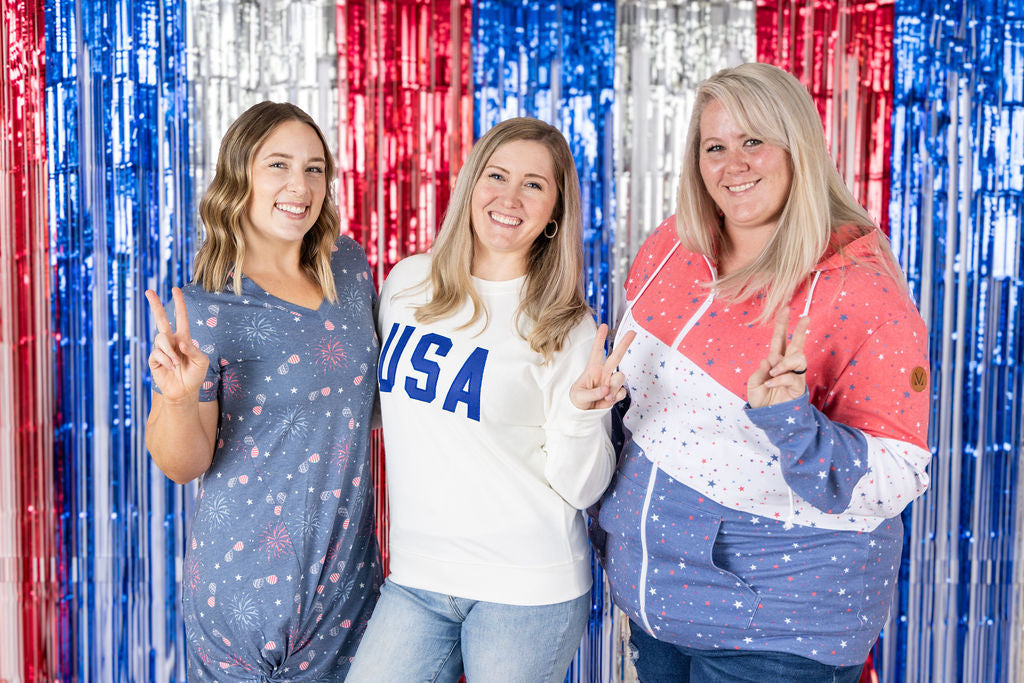 IN STOCK Colorblock Fullzip - Liberty Stars Trio