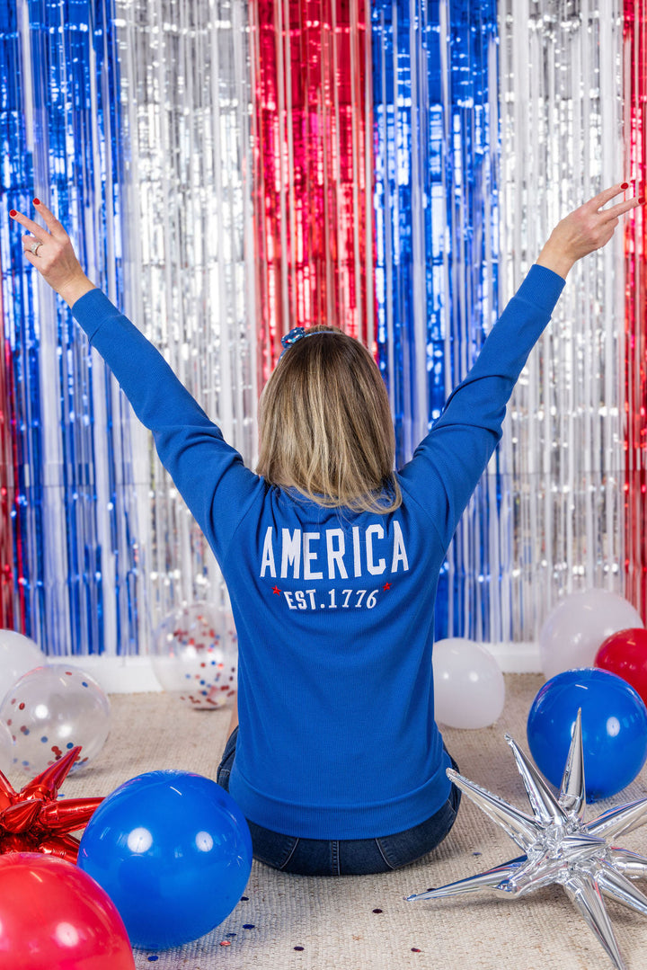 IN STOCK America Pullover - Blue