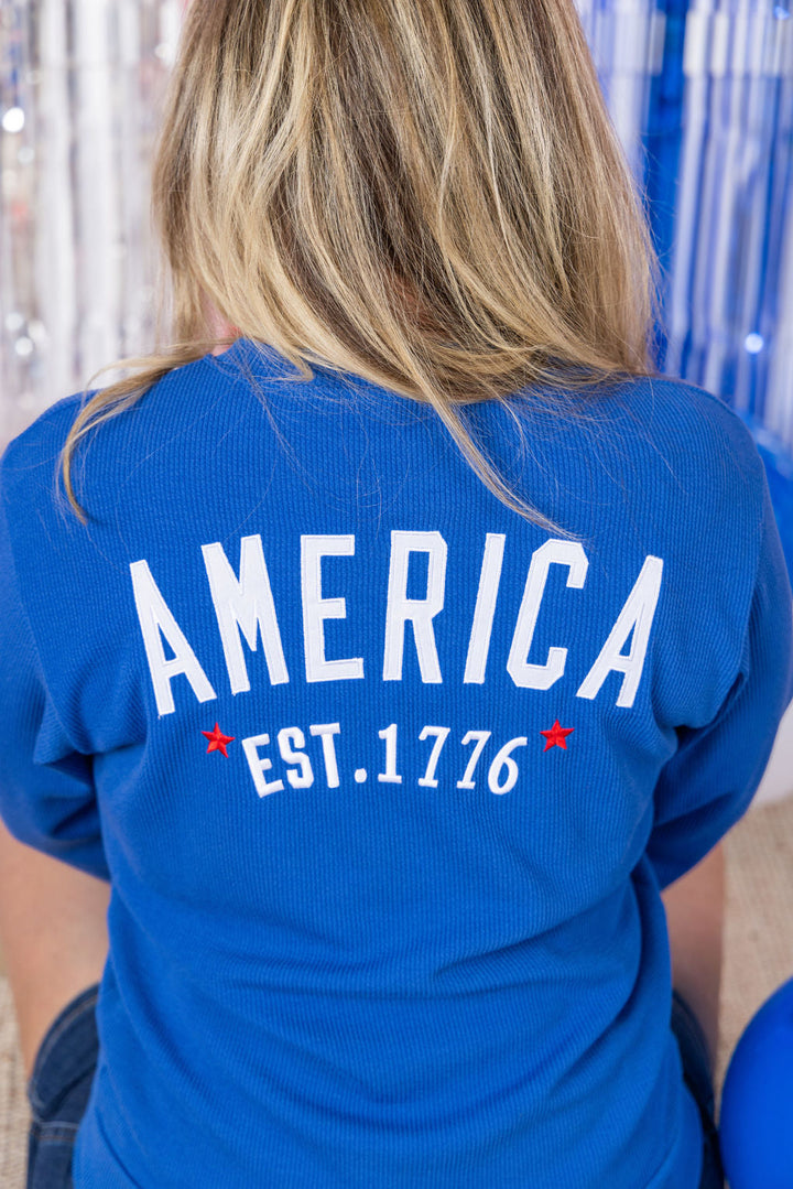 IN STOCK America Pullover - Blue