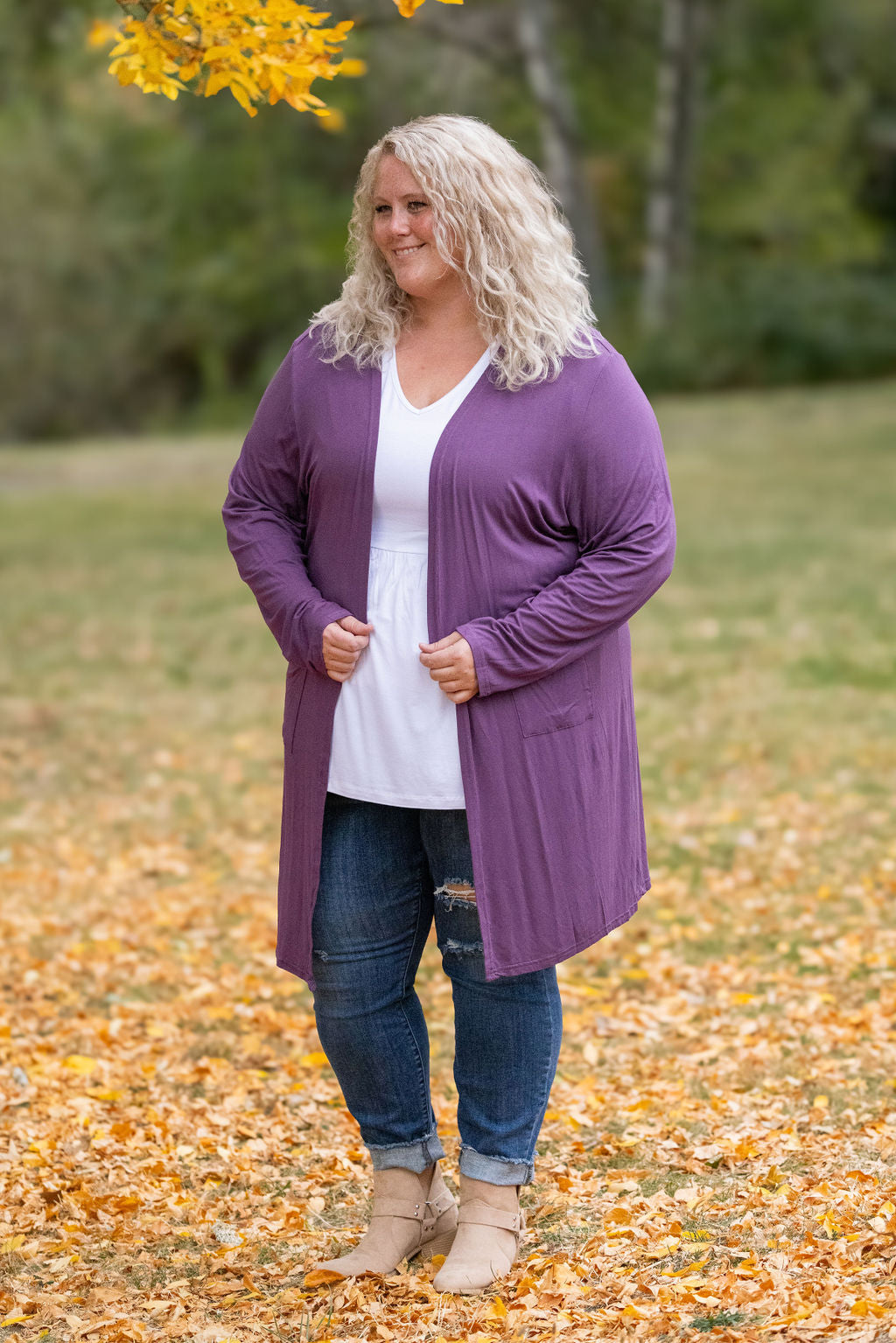 IN STOCK Classic Cardigan - Purple