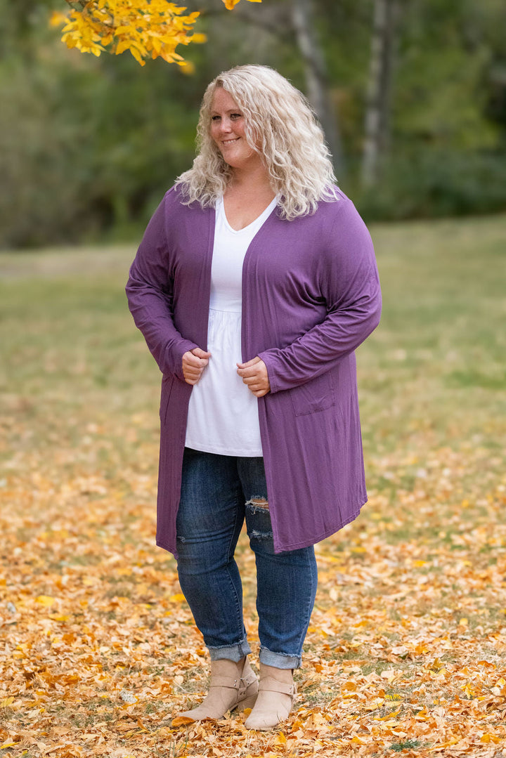 IN STOCK Classic Cardigan - Purple