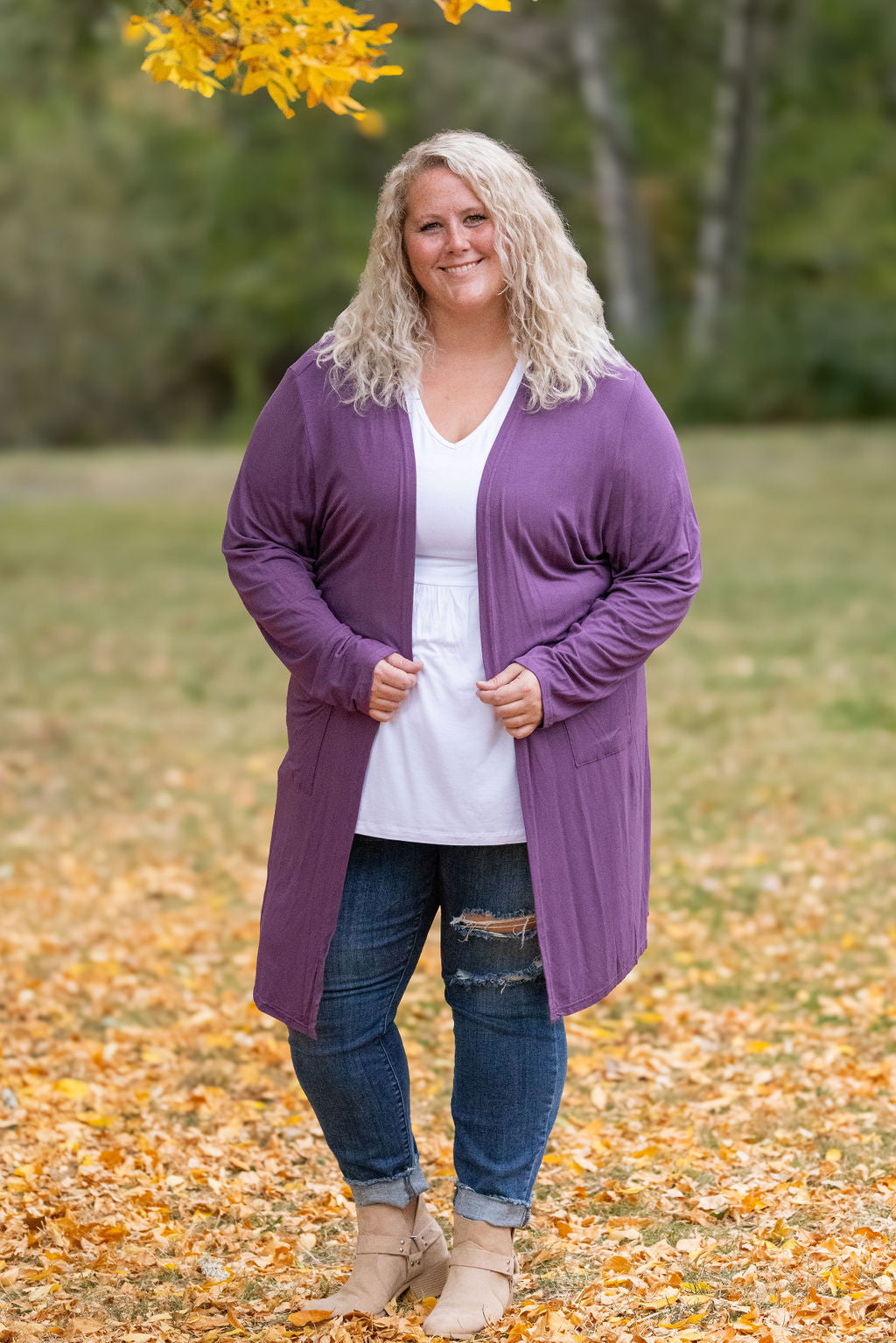 IN STOCK Classic Cardigan - Purple