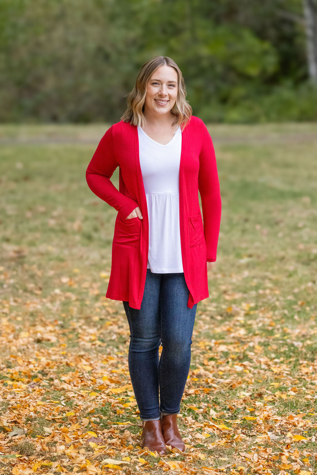 IN STOCK Classic Cardigan - Red