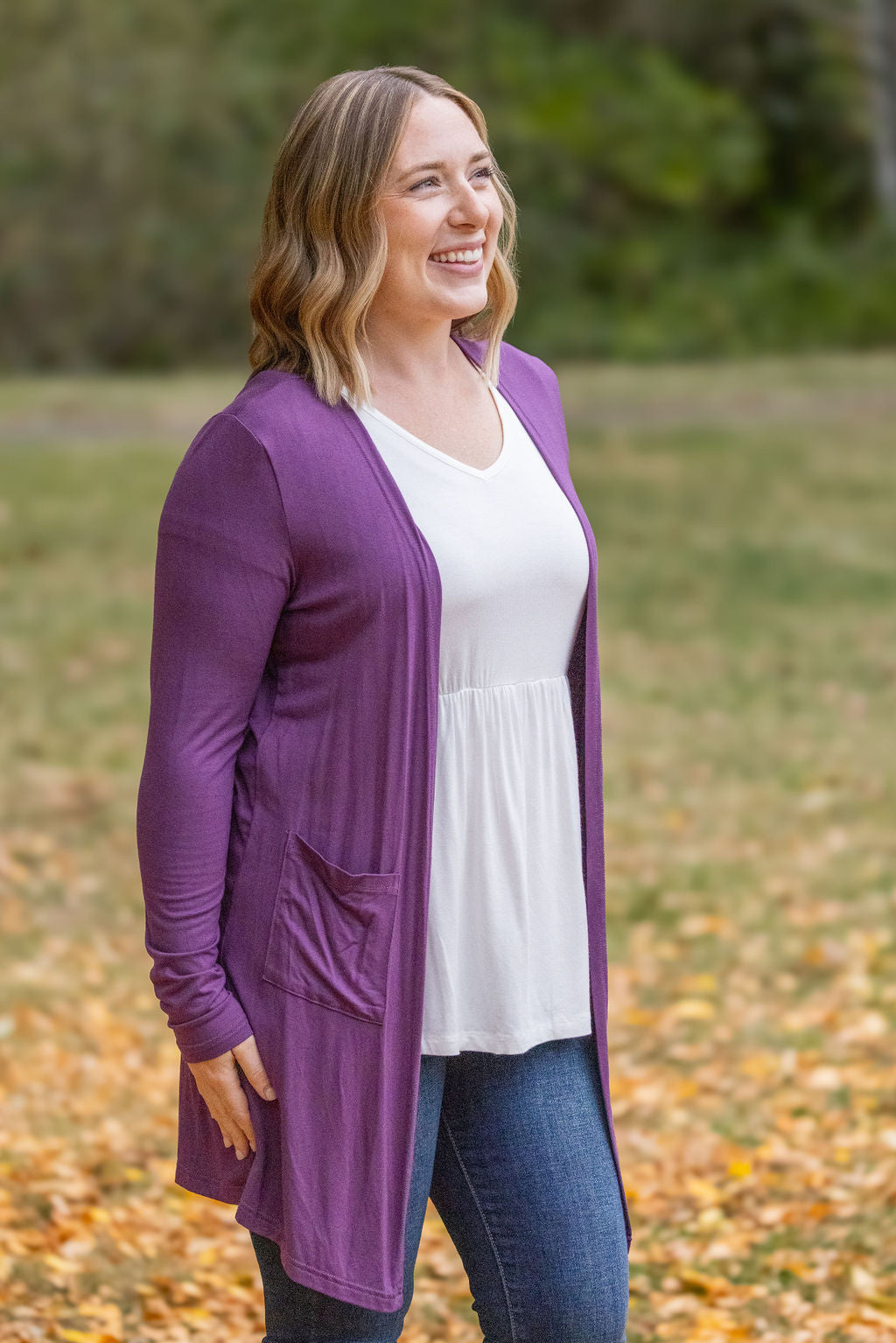 IN STOCK Classic Cardigan - Purple