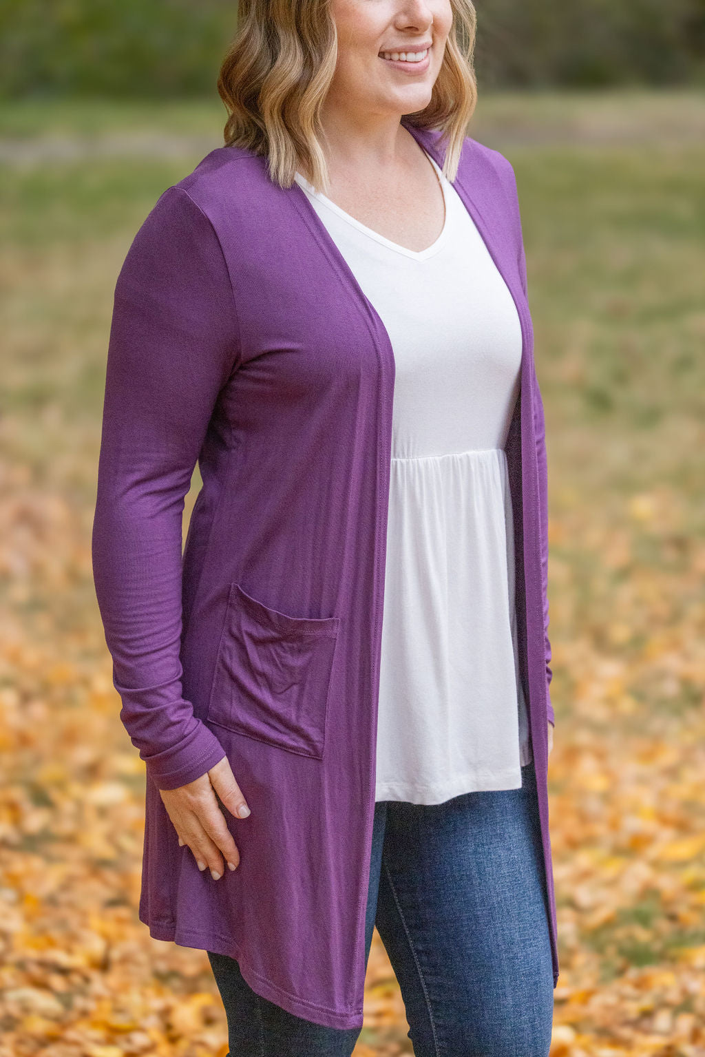 IN STOCK Classic Cardigan - Purple