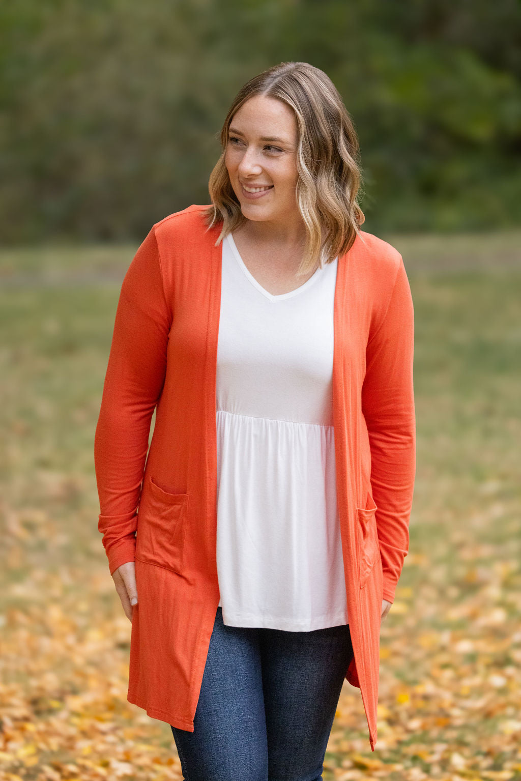 IN STOCK Classic Cardigan - Pumpkin