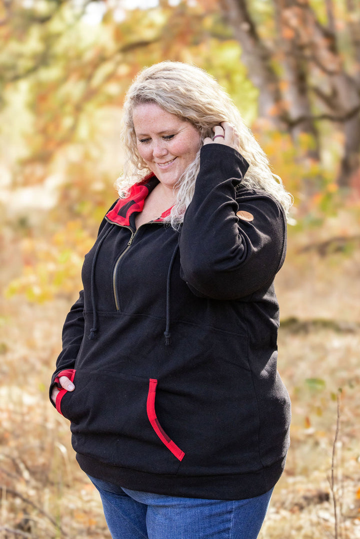 IN STOCK Avery Accent HalfZip Hoodie - Buffalo Plaid FINAL SALE