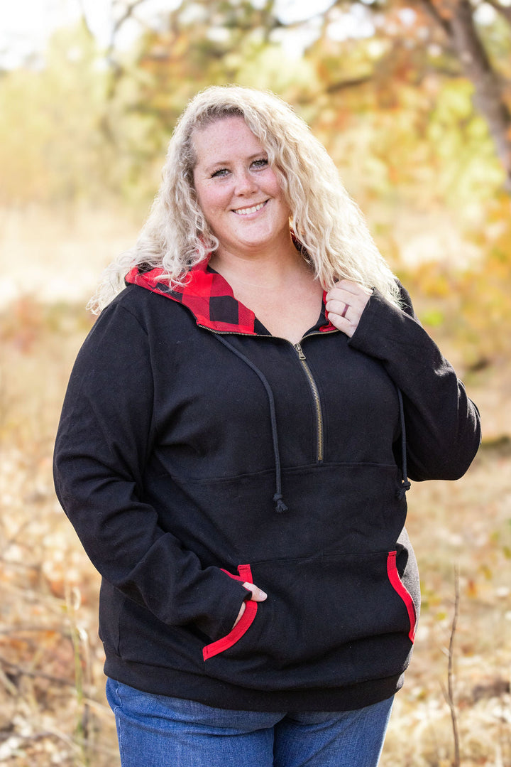 IN STOCK Avery Accent HalfZip Hoodie - Buffalo Plaid FINAL SALE