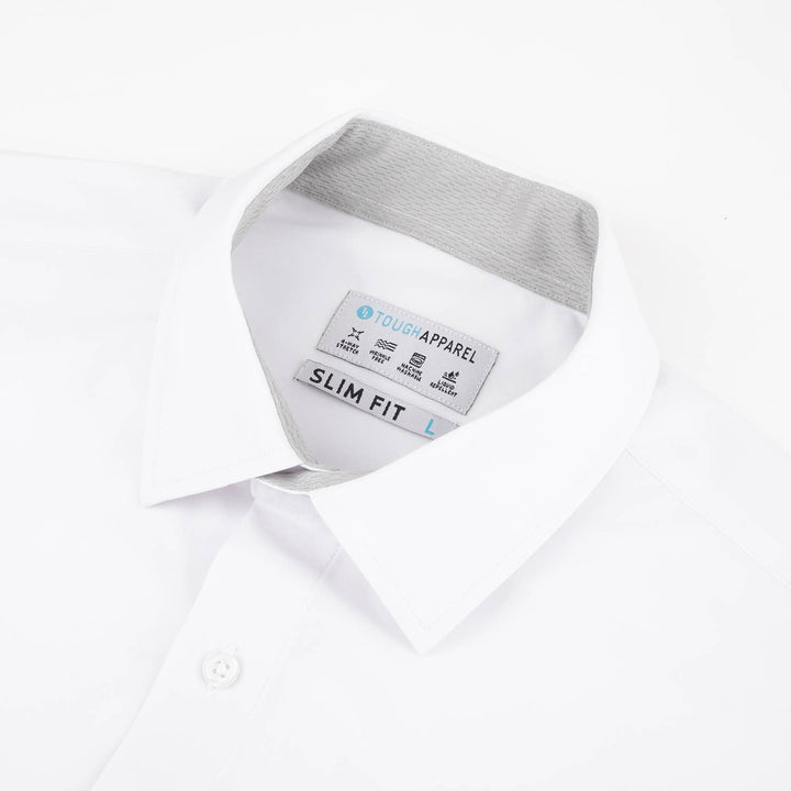 White Hustle Dress Shirt - Long Sleeve