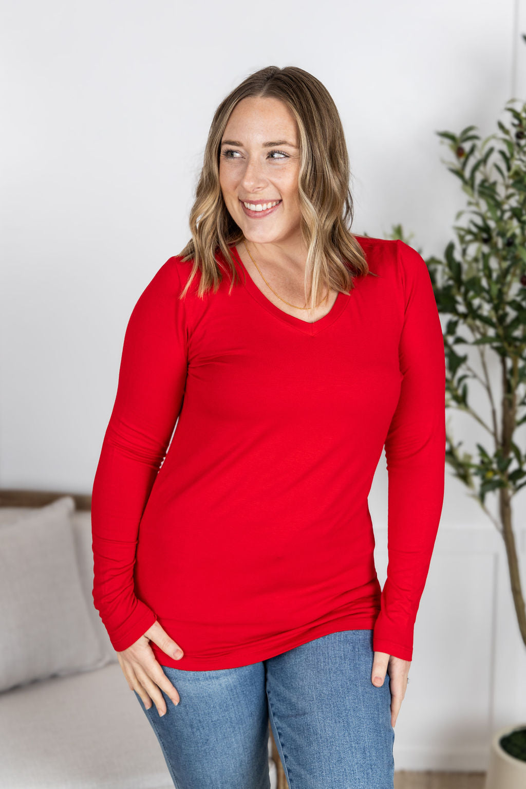 IN STOCK Larissa Long Sleeve - Red