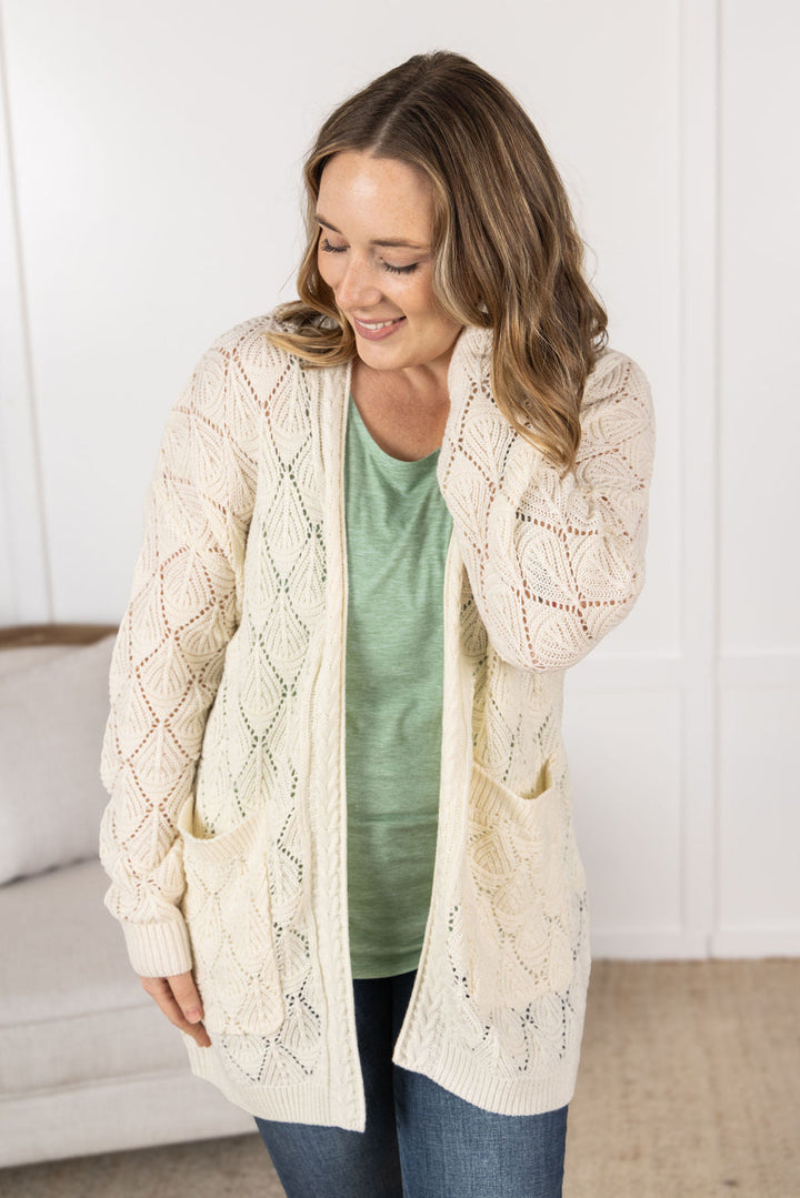 IN STOCK Open Knit Cardigan - Ivory