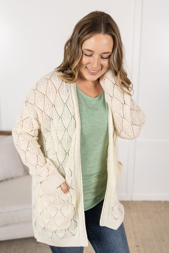 IN STOCK Open Knit Cardigan - Ivory