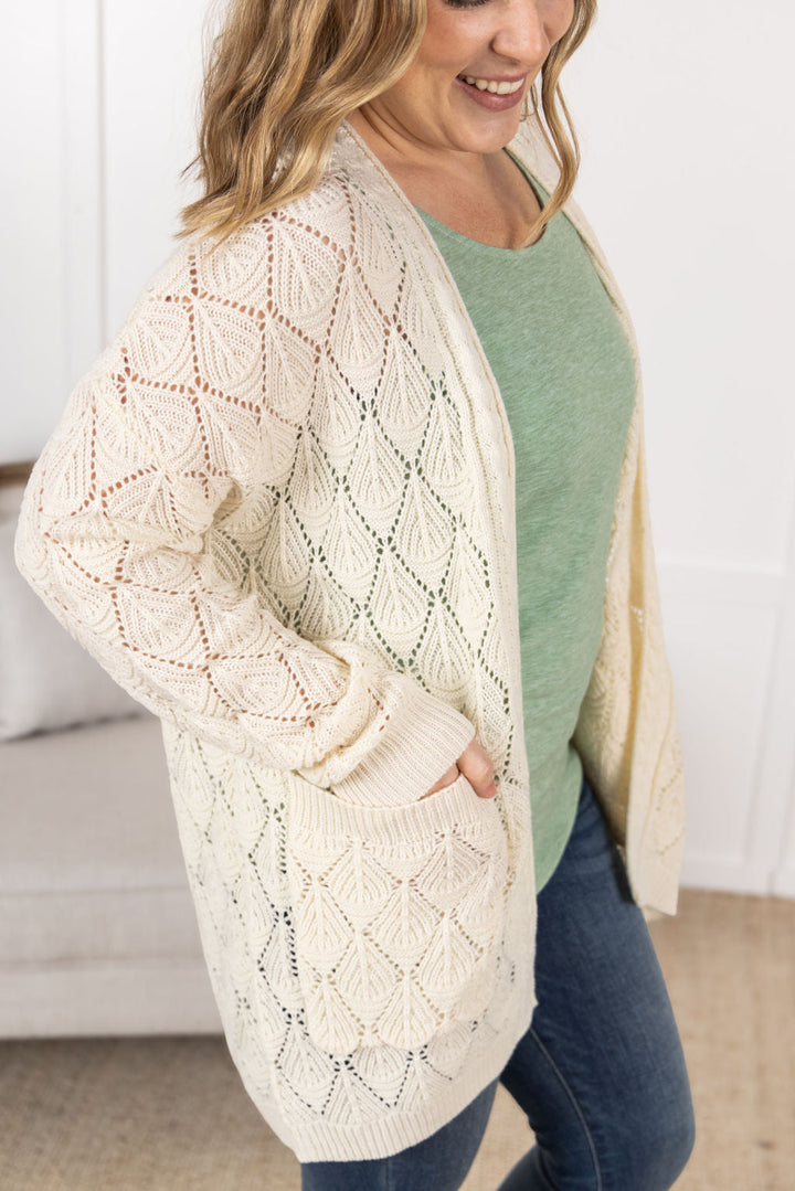 IN STOCK Open Knit Cardigan - Ivory