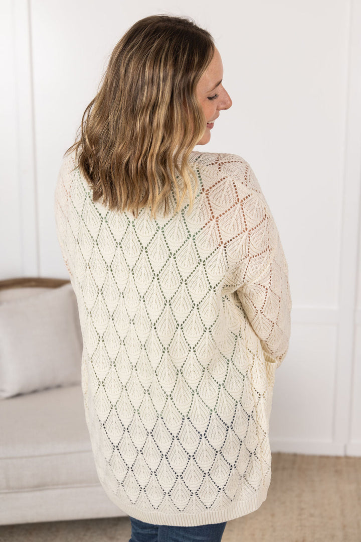 IN STOCK Open Knit Cardigan - Ivory