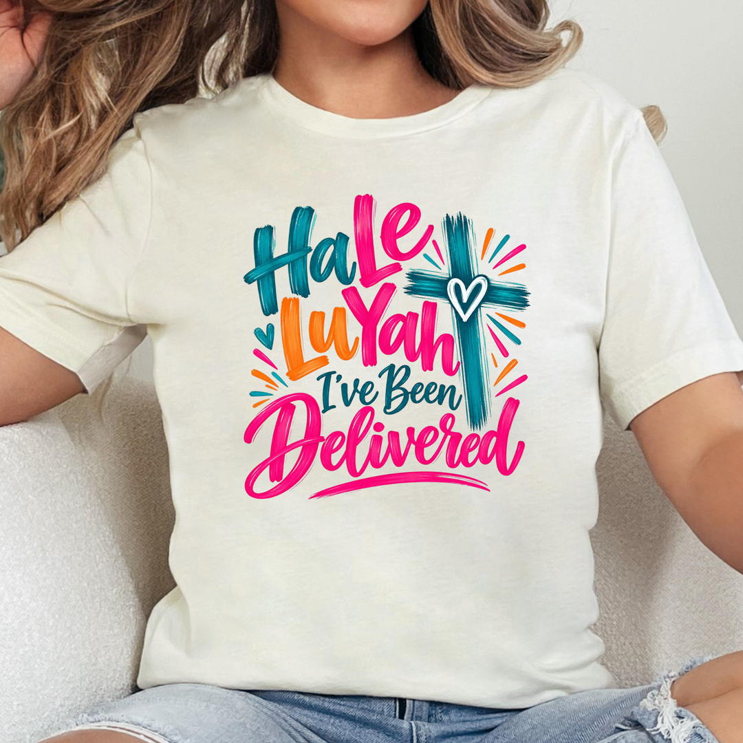Wholesale HaLeLuYah - Pink Graphic Tee - Natural
