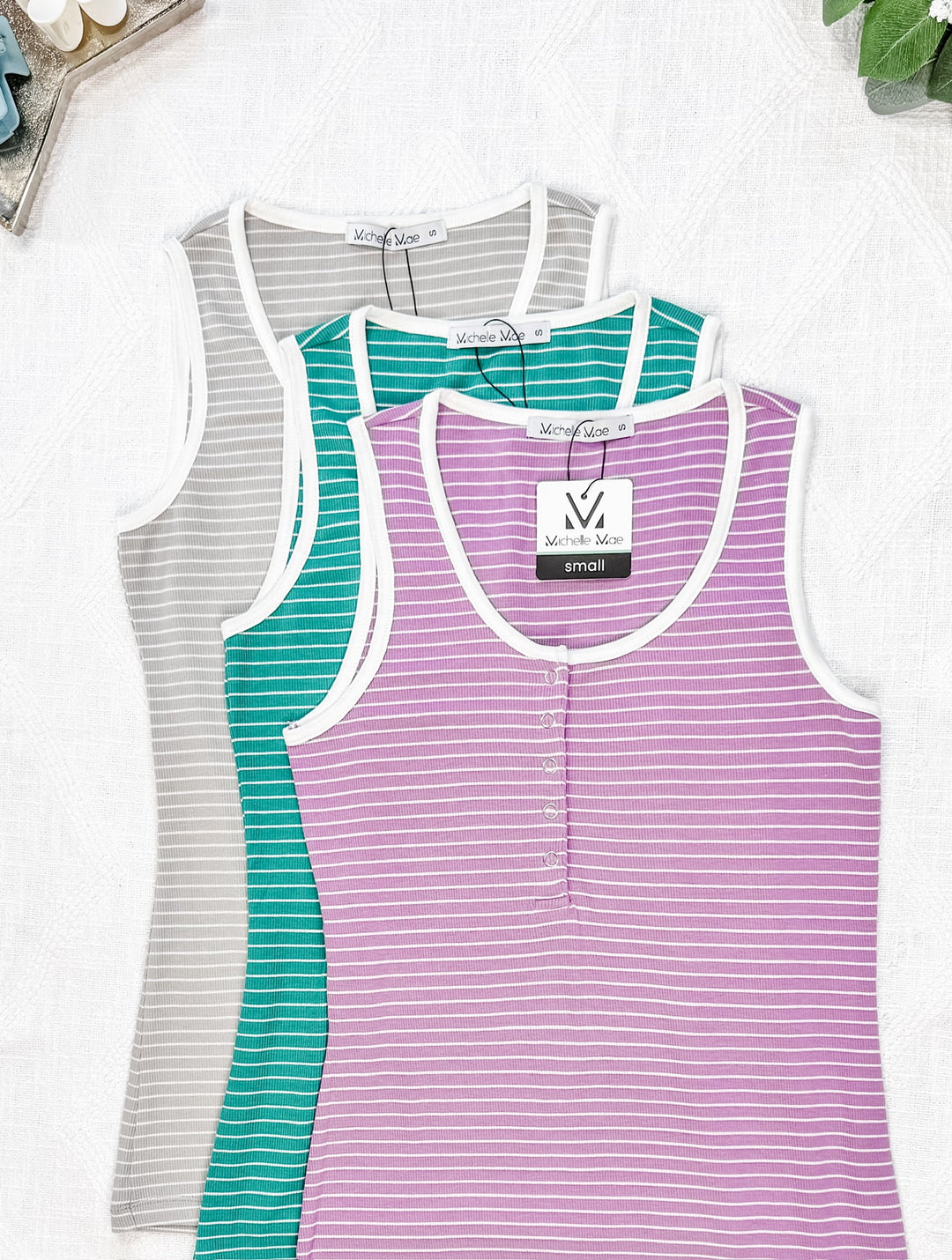 IN STOCK Shiloh Button Snap Tank - Purple FINAL SALE
