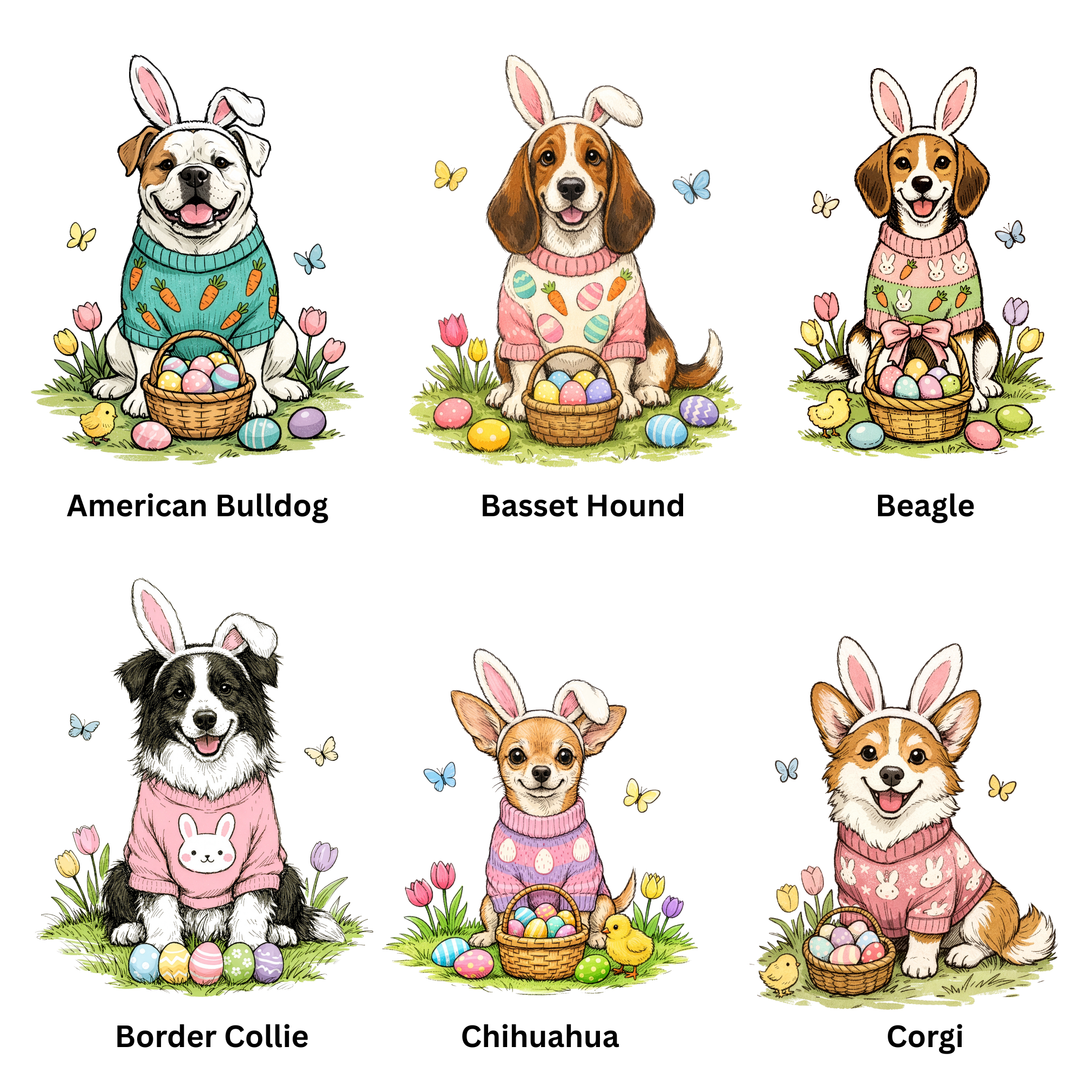 Easter Dog Breeds Graphic Tee