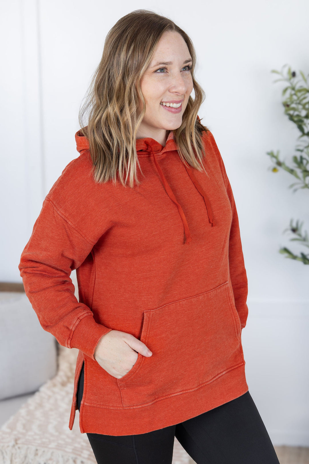 IN STOCK Vintage Wash Hoodie - Rust FINAL SALE