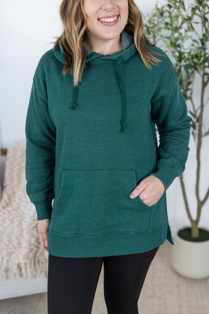 IN STOCK Vintage Wash Hoodie - Hunter Green FINAL SALE