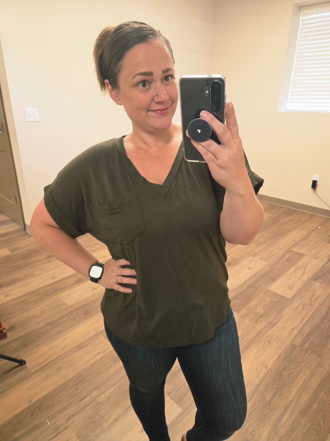 IN STOCK Sierra Pocket Top - Olive