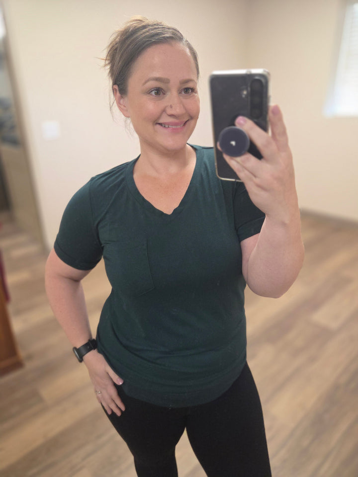 IN STOCK Sophie Pocket Tee - Hunter Green