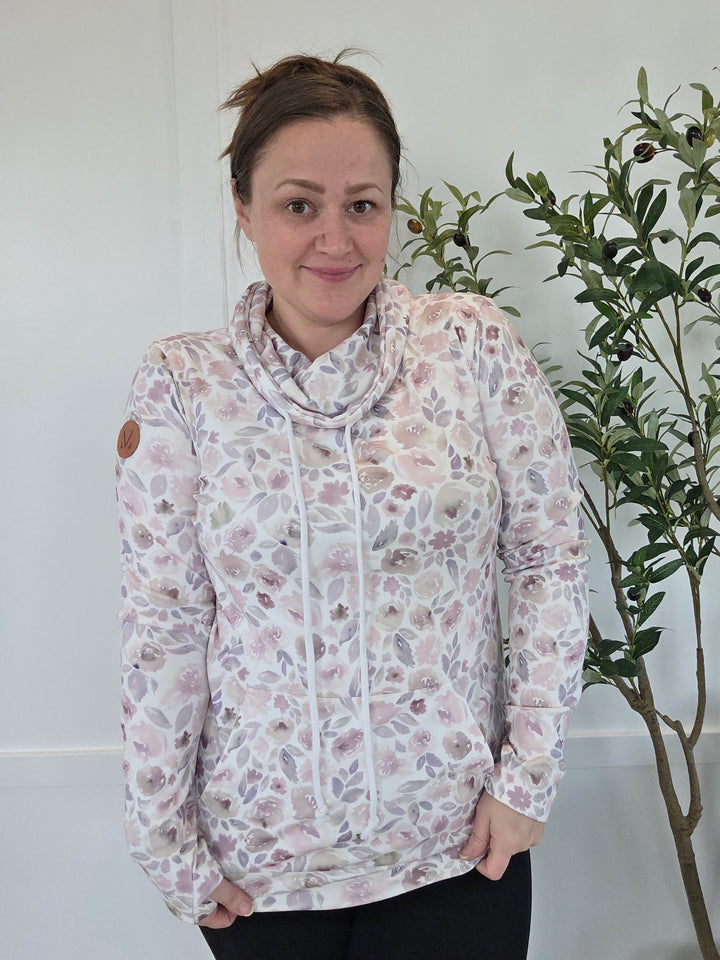 IN STOCK Soft Funnel Neck - Blush Floral