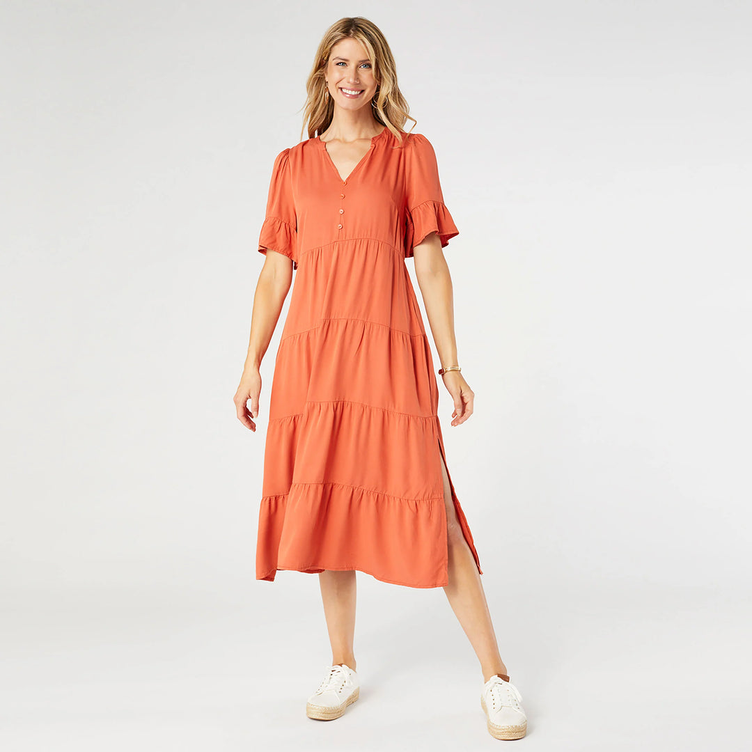 Margaux Tiered Ruffle Sleeve Dress