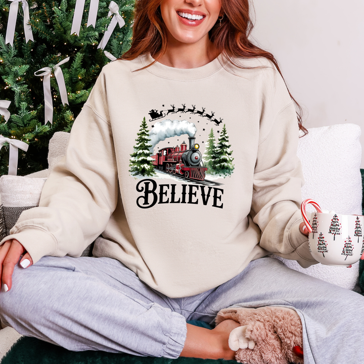 Believe North Pole Train Sweatshirt