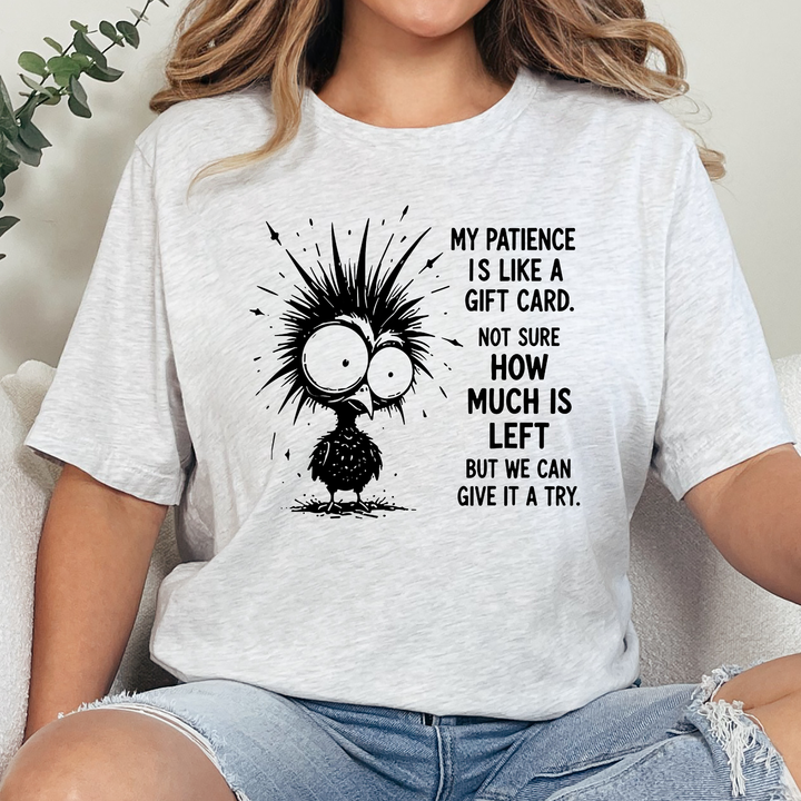 Wholesale Patience Like A Gift Card Graphic Tee - Ash