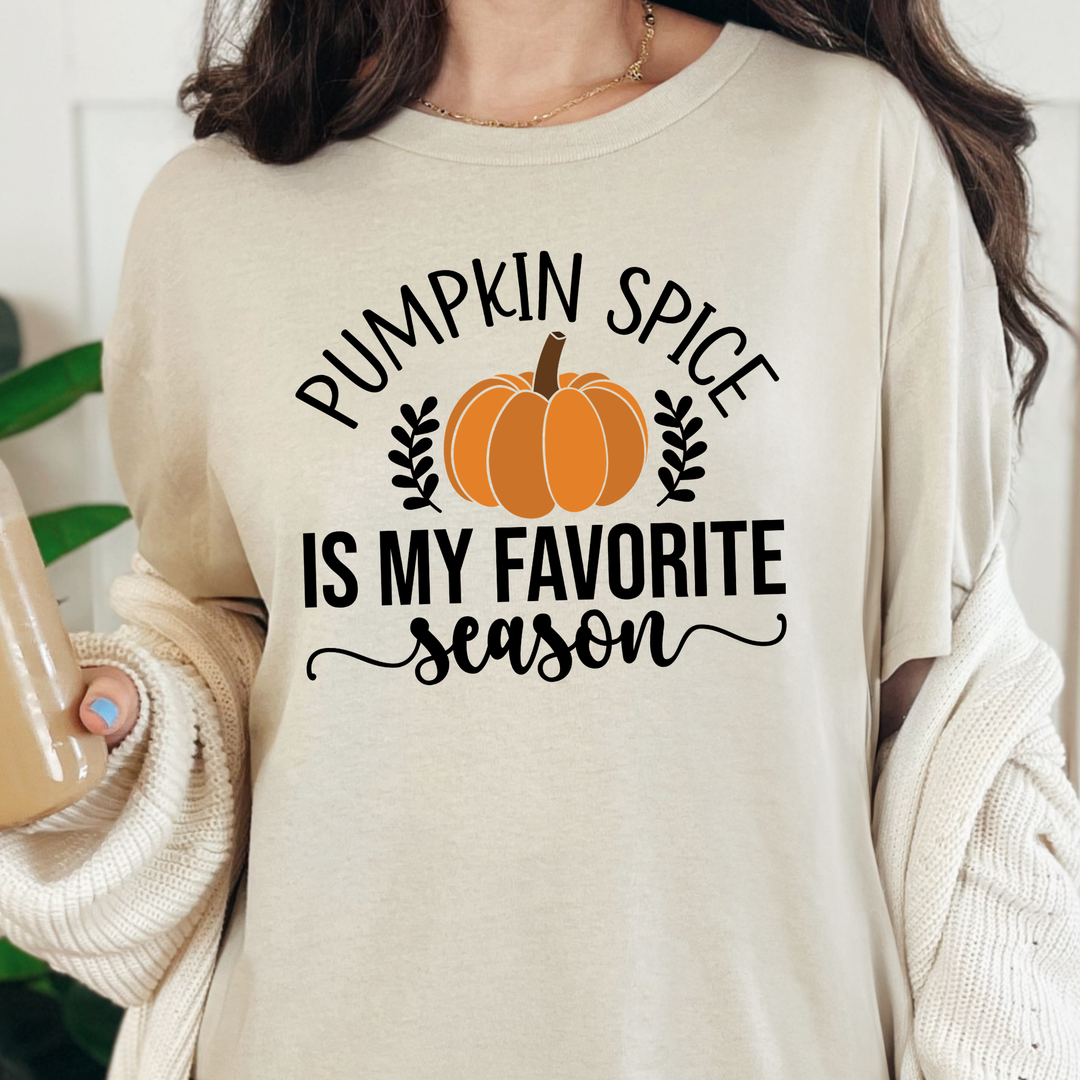 Wholesale Pumpkin Spice Favorite Season Graphic Tee - Natural