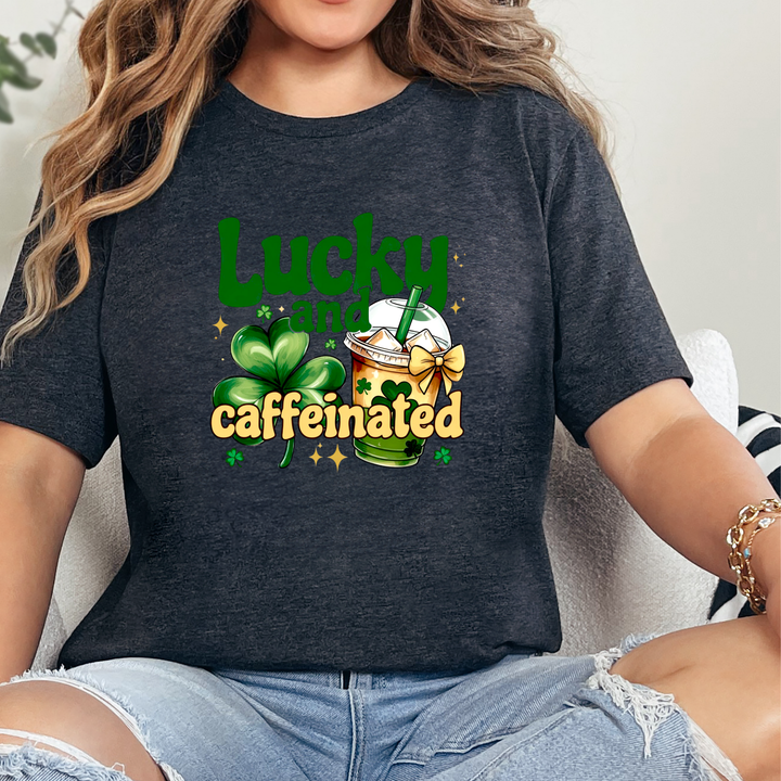Lucky & Caffeinated Graphic Tee