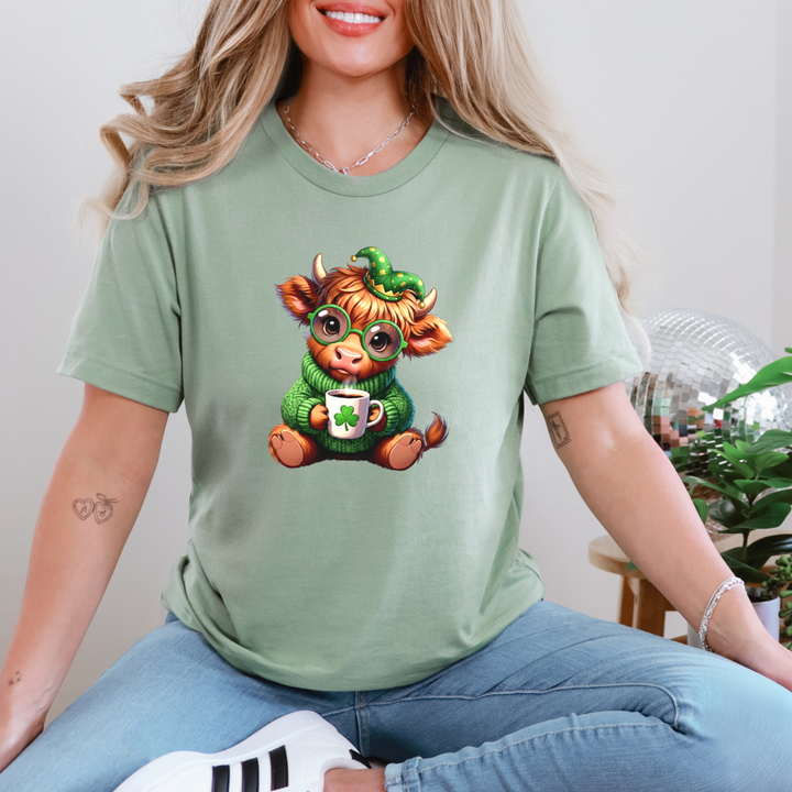 Highland Cow St. Patrick's Graphic Tee