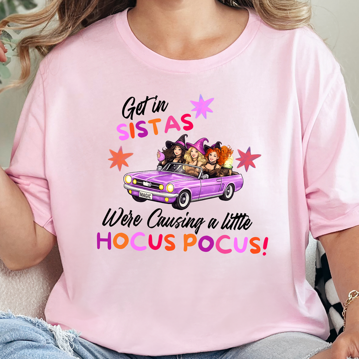 Wholesale Causing a Little Hocus Pocus Graphic Tee - Soft Pink