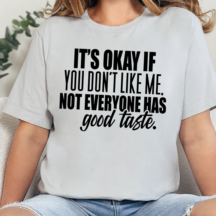 Wholesale Not Everyone Has Good Taste Graphic Tee - Silver