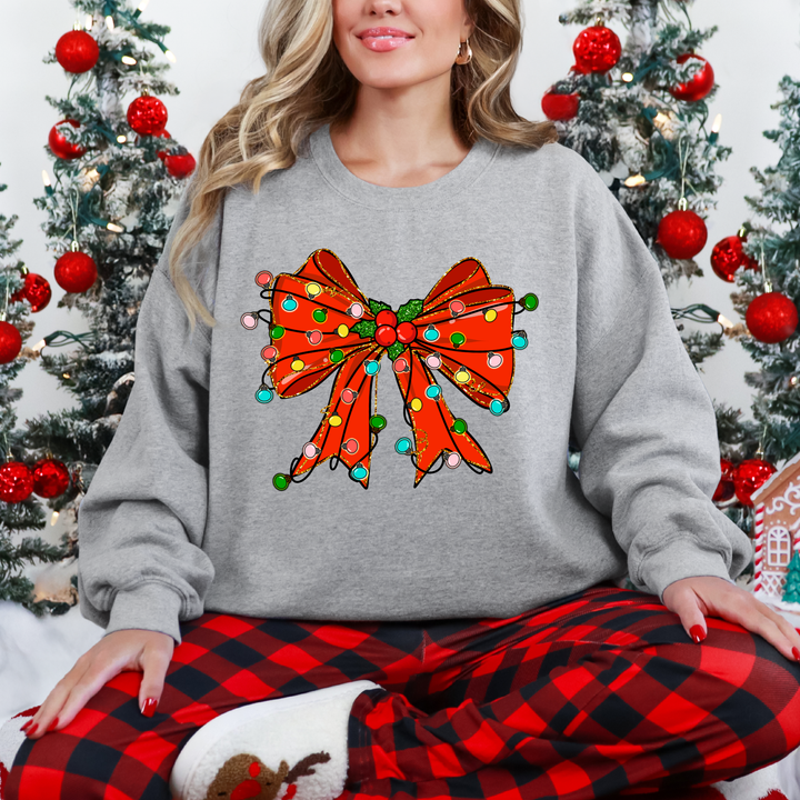 Red Bow with Lights Sweatshirt