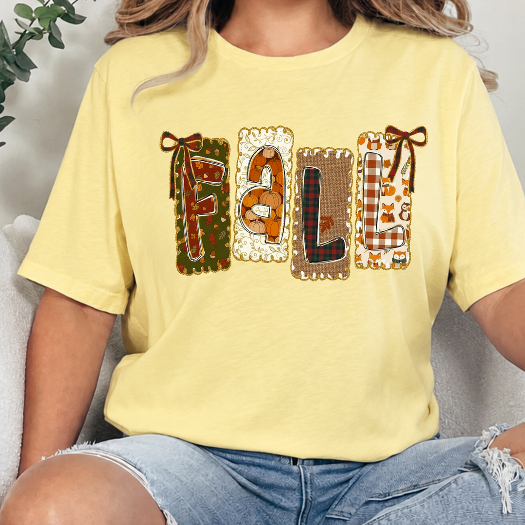 Wholesale Coquette Fall Graphic Tee - Heather French Vanilla