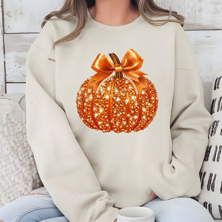 Disco Glitter Pumpkin Sweatshirt