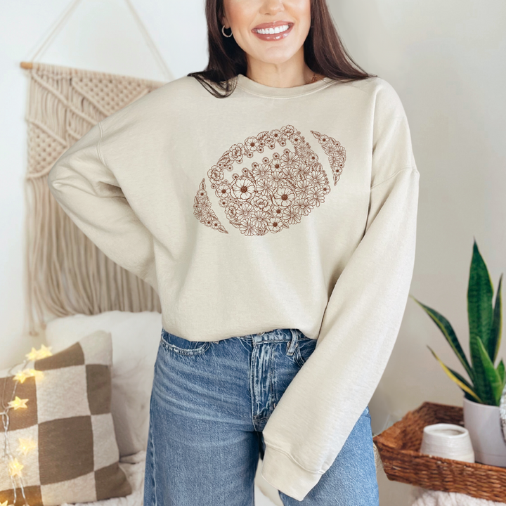 Floral Football Sweatshirt