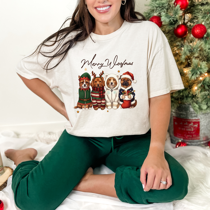 Merry Woofmas Dogs Graphic Tee