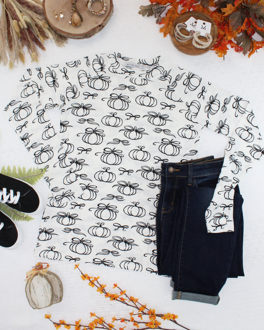 IN STOCK Blair Long Sleeve Top - Classic Pumpkins