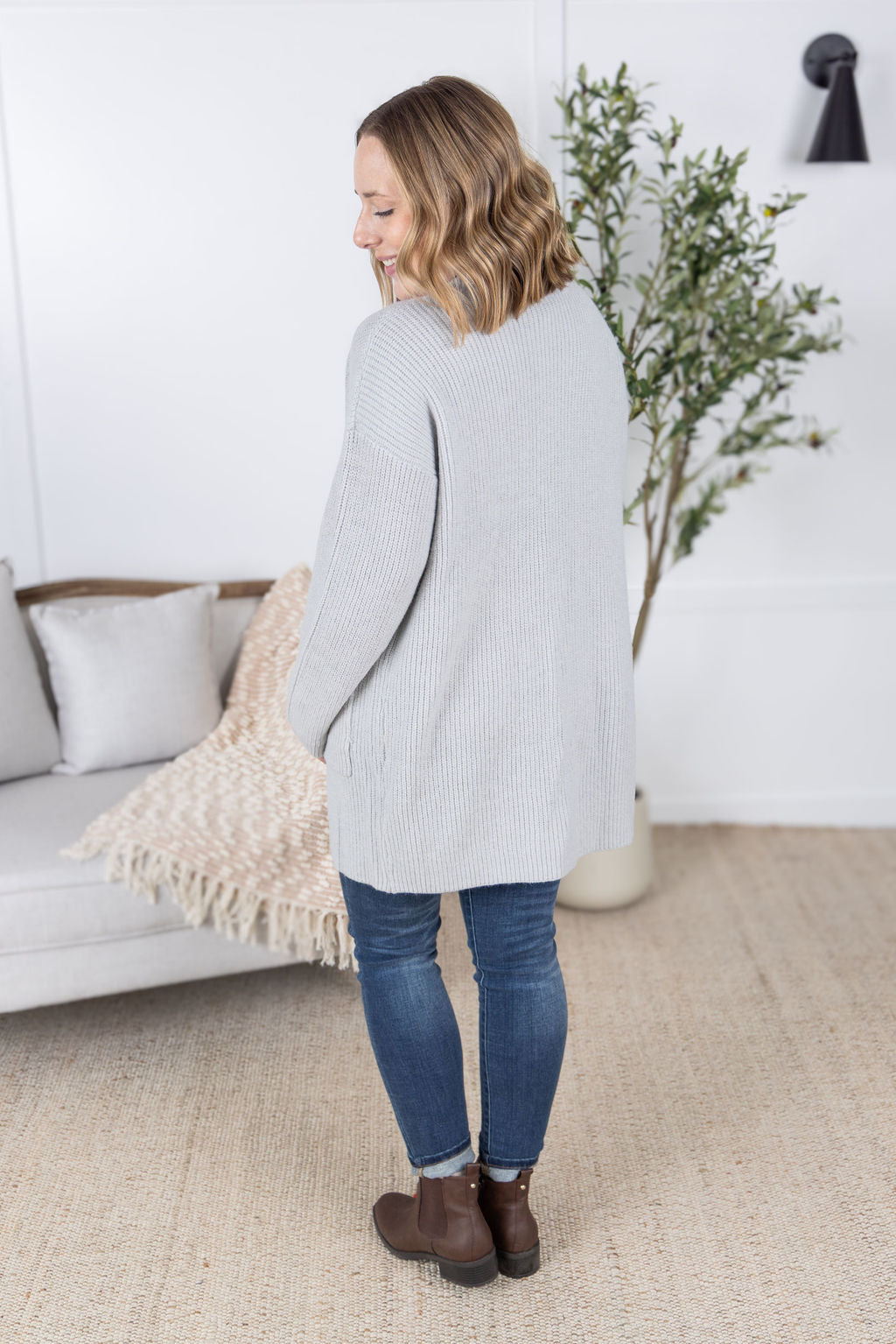IN STOCK Layla Sweater Cardigan - Grey
