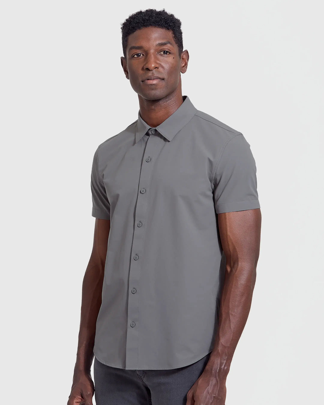 Short Sleeve Button Up Shirt | Commuter | Carbon